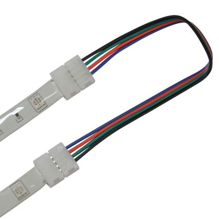 Lanksti dvipusė jungtis RGB LED juostoms 4 kontaktų 10 mm