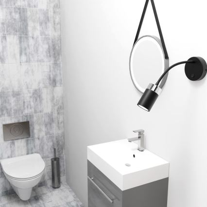 Lanksti stalinė lempa JOKER 1xGU10/8W/230V juoda/ matinio chromo