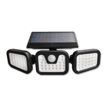 Lankstus LED saulės prožektorius su judesio jutikliu LED/15W/3,7V 2400 mAh IP54 4500K