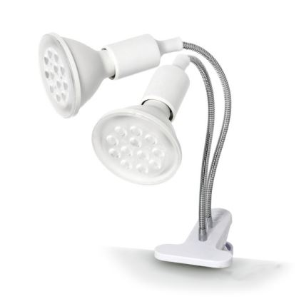 Lankstus Stalinis šviestuvas su segtuku augalams auginti PLANTY 2xE27/30W/230V balta
