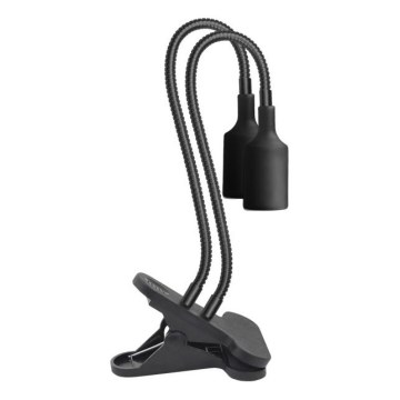 Lankstus Stalinis šviestuvas su segtuku augalams auginti PLANTY 2xE27/30W/230V juoda