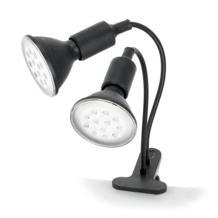 Lankstus Stalinis šviestuvas su segtuku augalams auginti PLANTY 2xE27/30W/230V juoda
