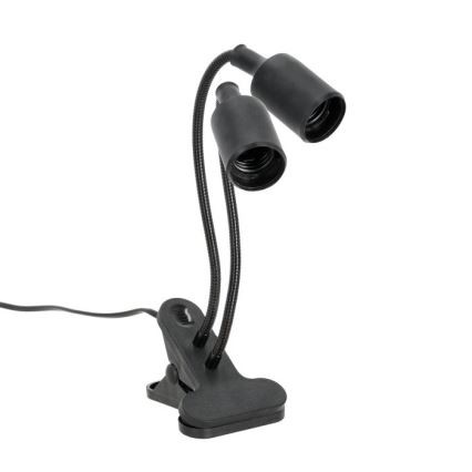 Lankstus Stalinis šviestuvas su segtuku augalams auginti PLANTY 2xE27/30W/230V juoda