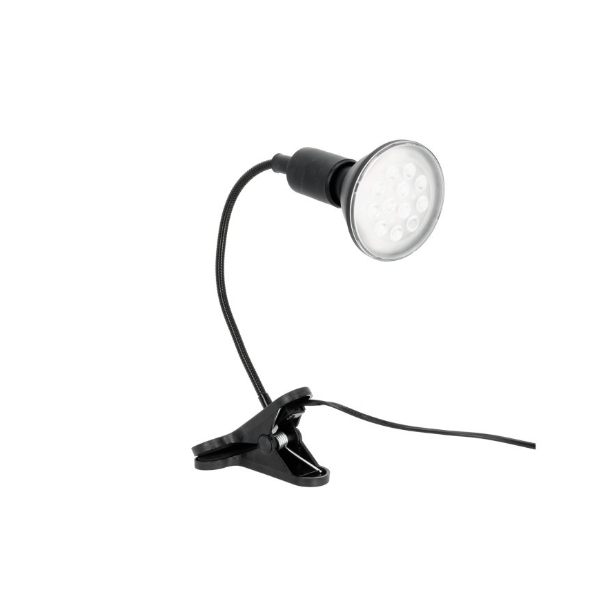 Lankstus Stalinis šviestuvas su segtuku augalams auginti PLANTY 1xE27/30W/230V juoda