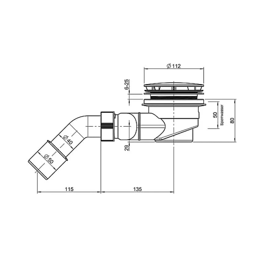 LAUFEN H2951270000001 - Sifonas dušo padėklui SOLUTIONS, plastikas, baltas