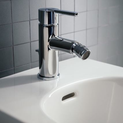 LAUFEN H3410810041141 - Bidė čiaupas + kriauklės nuotekų sistema su pertekliumi LUA blizgus chromas