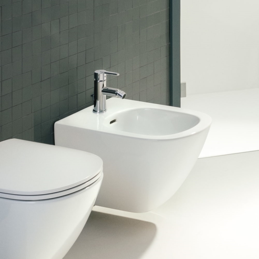 LAUFEN H3410810041141 - Bidetinė maišytuvas su perpildymo vožtuvu LUA blizgus chromas