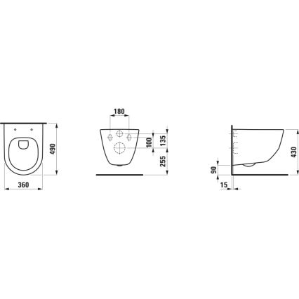 LAUFEN H8669550000001 - Pakabinamas unitazas PRO keramika/balta + tualeto sėdynė SoftClose PRO duroplastas/balta