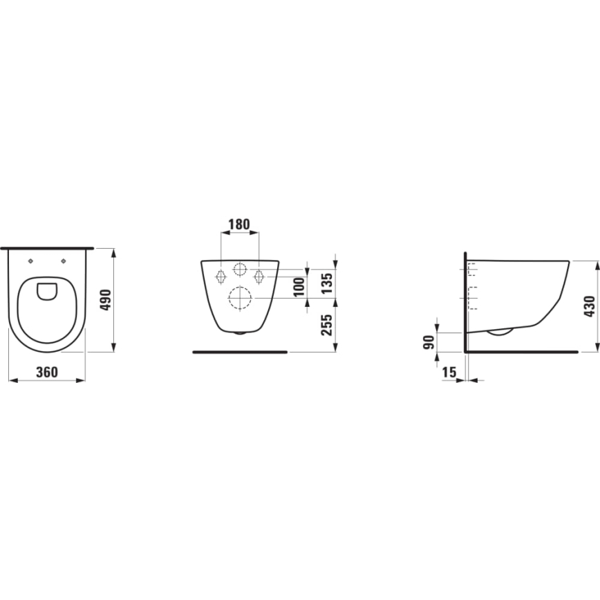 LAUFEN H8669550000001 - Pakabinamas unitazas PRO keramika/balta + tualeto sėdynė SoftClose PRO duroplastas/balta