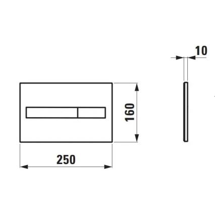 LAUFEN H8956610000001 - DUAL LIS nuleidimo mygtukas, baltas