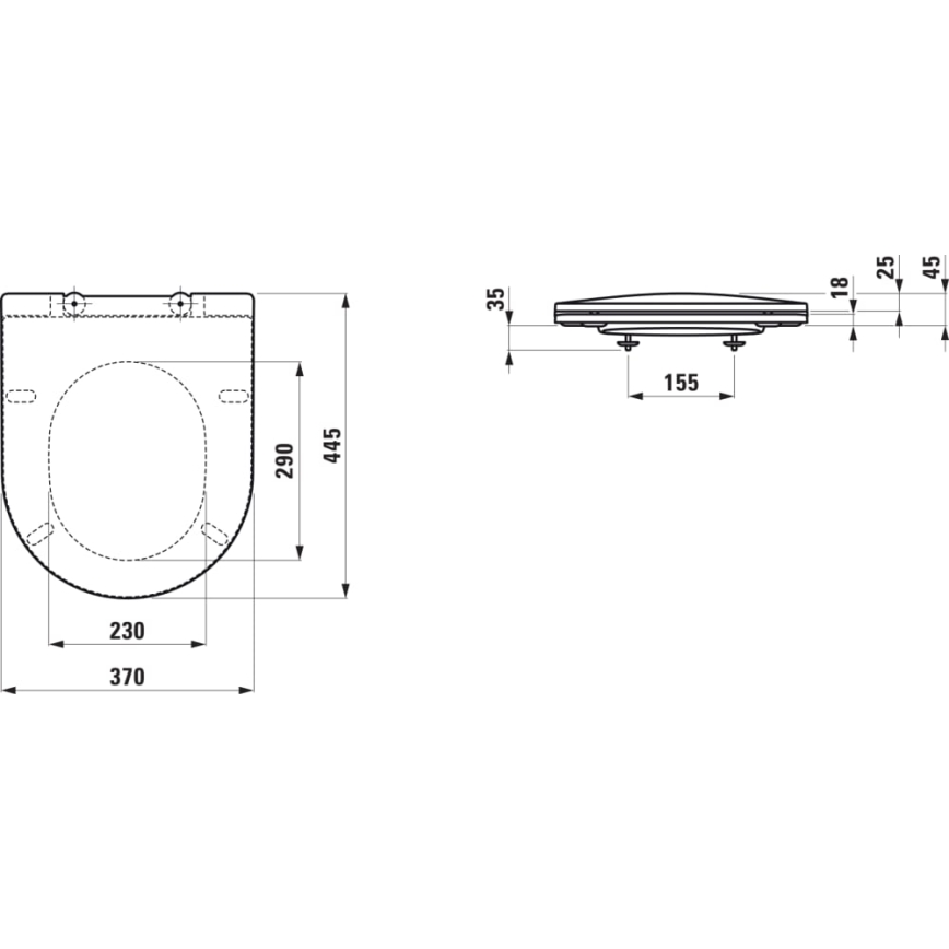 LAUFEN H8989660000001 - Tualeto dangtis SoftClose PRO duroplast/balta