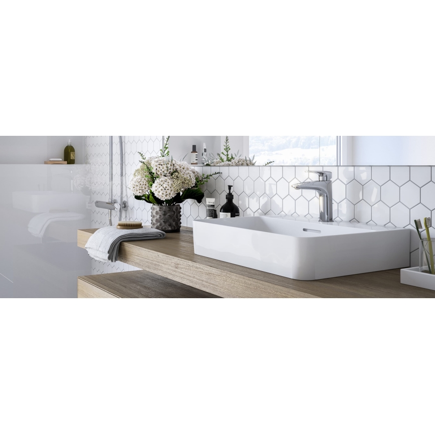 LAUFEN HF500701100000 - Praustuvo čiaupas + kriauklės nuotekų sistema su pertekliumi LAURIN 16,2 cm blizgus chromas
