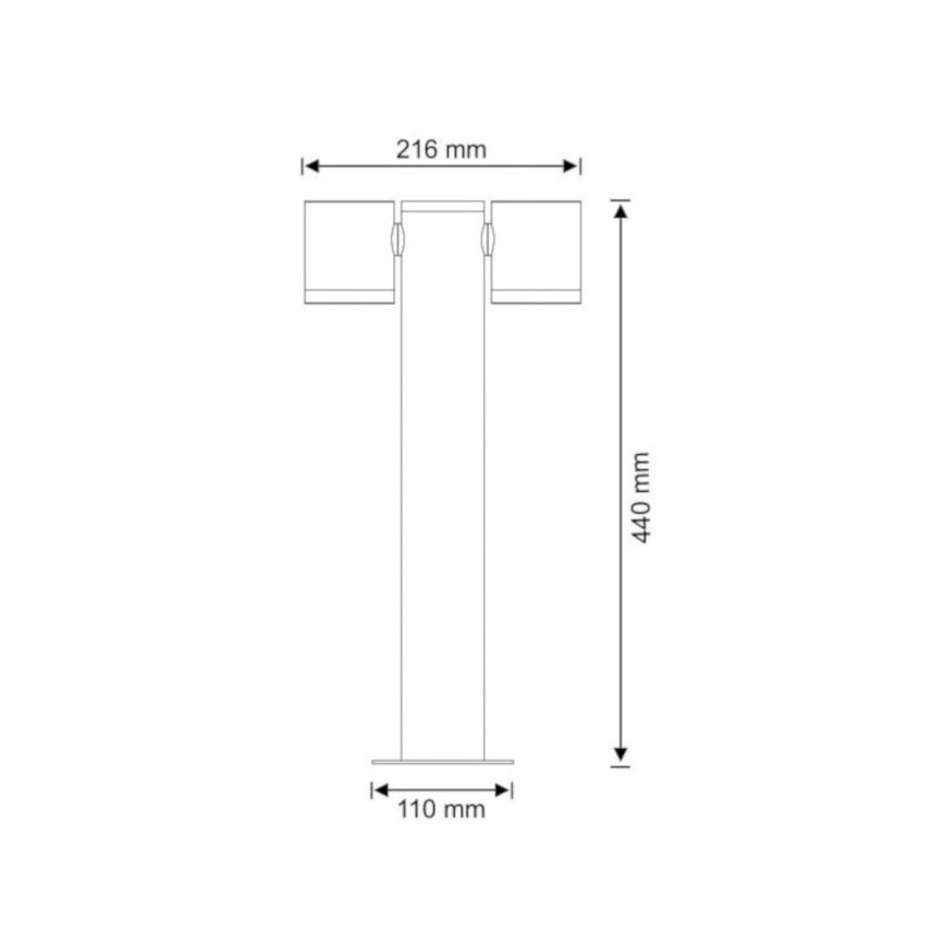 Laukinė lempa  PINO 2xGU10/10W/230V IP44 44 cm