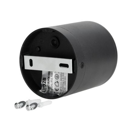Lauko akcentinis šviestuvas 1xGU10/35W/230V IP54 apvalus juoda