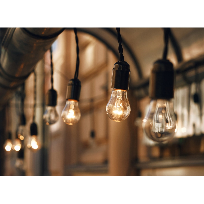 Lauko dekoratyvinė girlianda GIRLANDA 6,5 m 5xE27/15W/230V IP44