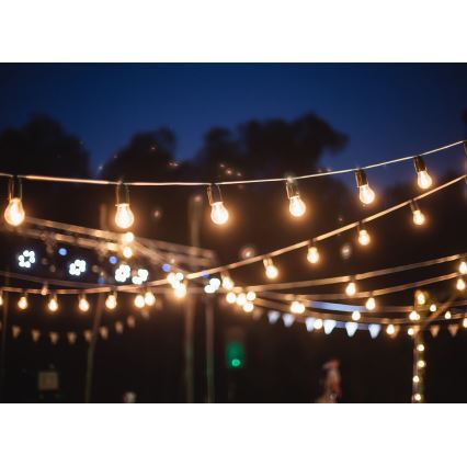 Lauko dekoratyvinė girlianda GIRLANDA 6,5 m 5xE27/15W/230V IP44