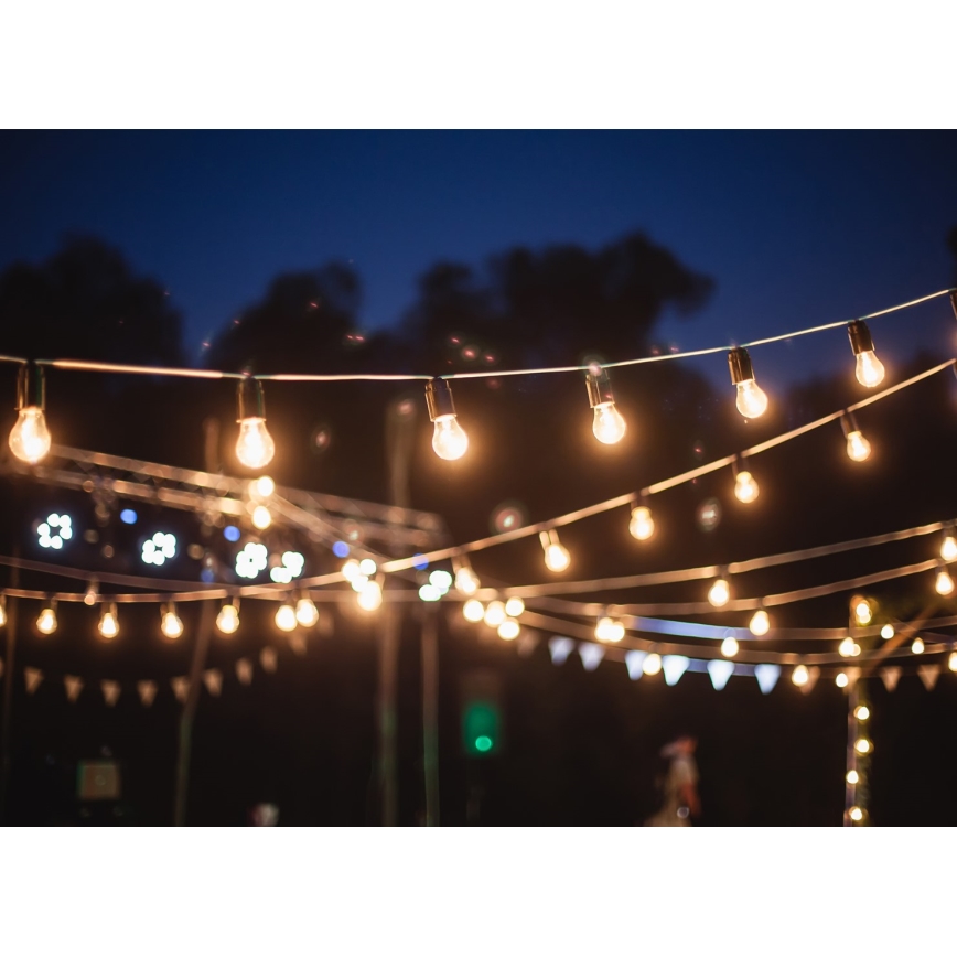 Lauko dekoratyvinė girlianda GIRLANDA 6,5 m 5xE27/15W/230V IP44