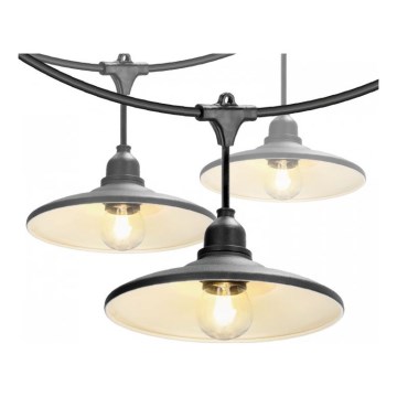 Lauko dekoratyvinė girlianda CRETE 10xE27/230V 15m IP44