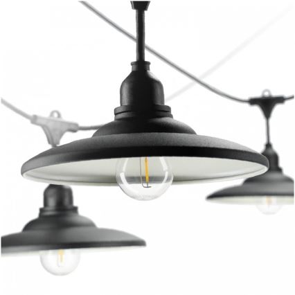 Lauko dekoratyvinė girlianda CRETE 10xE27/230V 15m IP44