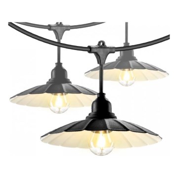 Lauko dekoratyvinė girlianda CRETE 10xE27/230V 15m IP44