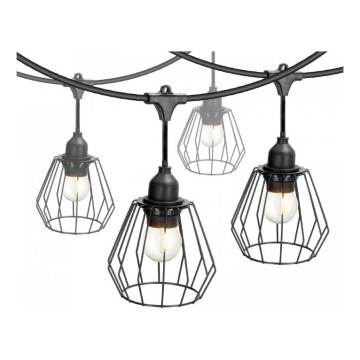 Lauko dekoratyvinė girlianda CRETE 10xE27/230V 15m IP44
