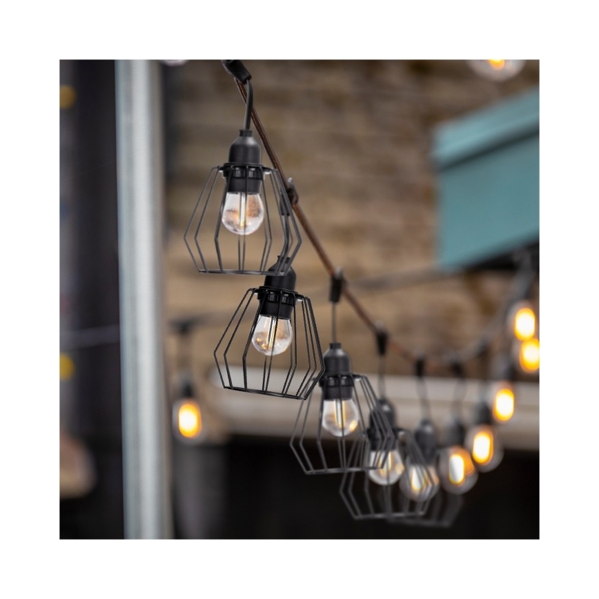 Lauko dekoratyvinė girlianda CRETE 10xE27/230V 15m IP44