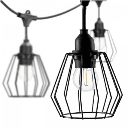 Lauko dekoratyvinė girlianda CRETE 10xE27/230V 15m IP44