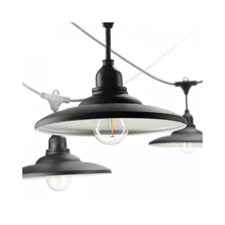 Lauko dekoratyvinė girlianda CRETE 15xE27/230V 20m IP44