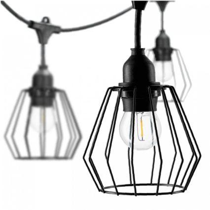 Lauko dekoratyvinė girlianda CRETE 15xE27/230V 20m IP44