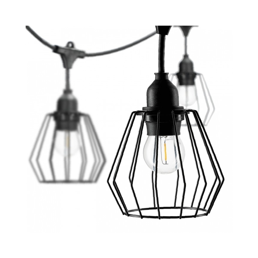 Lauko dekoratyvinė girlianda CRETE 15xE27/230V 20m IP44