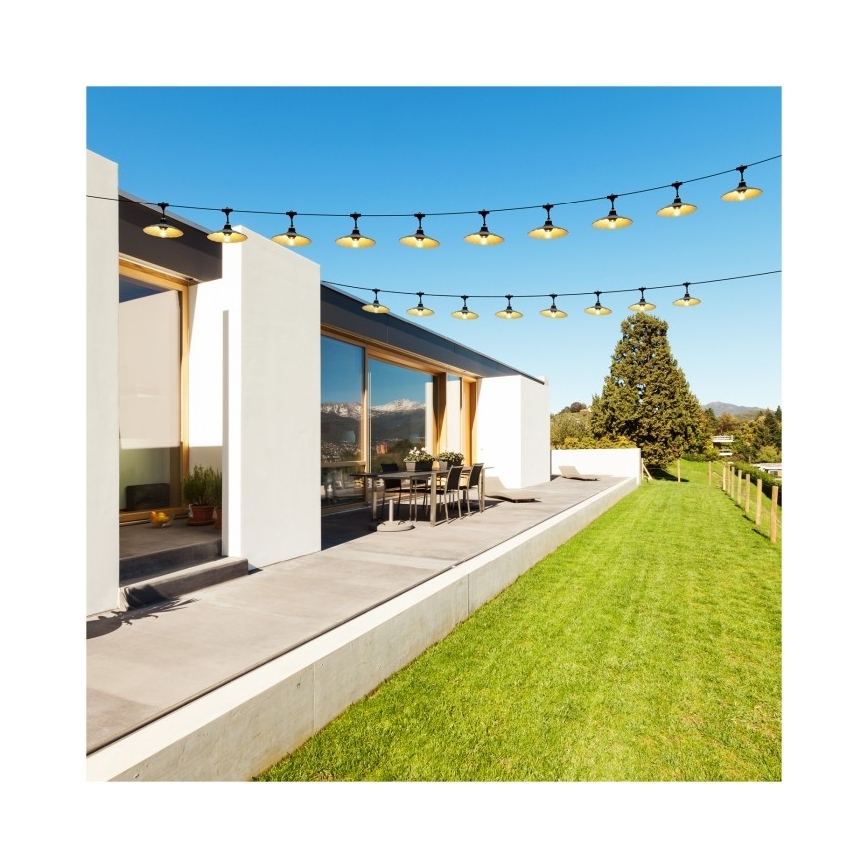 Lauko dekoratyvinė girlianda CRETE 20xE27/230V 25m IP44