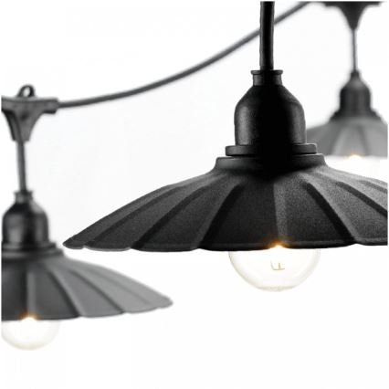 Lauko dekoratyvinė girlianda CRETE 20xE27/230V 25m IP44