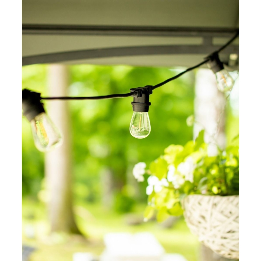 Lauko dekoratyvinė girlianda MIMOSA 20xE27/1,3W/230V IP44 10m
