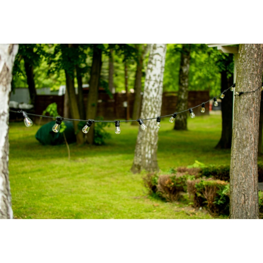 Lauko dekoratyvinė girlianda MIMOSA 20xE27/1,3W/230V IP44 20m