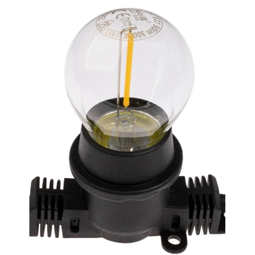 Lauko dekoratyvinė girlianda MIMOSA 20xE27/1,3W/230V IP44 20m