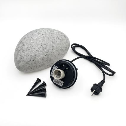 Lauko dekoratyvinis šviestuvas LUMISTONE 1xE27/15W/230V IP65, Ø 26,5 cm