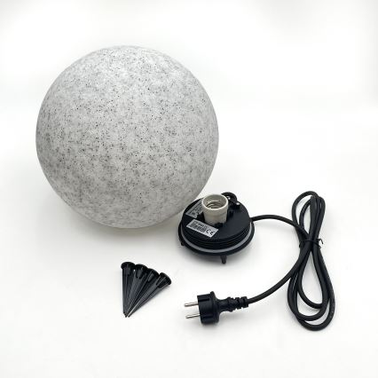 Lauko dekoratyvinis šviestuvas LUMISTONE 1xE27/15W/230V IP65 Ø 28 cm