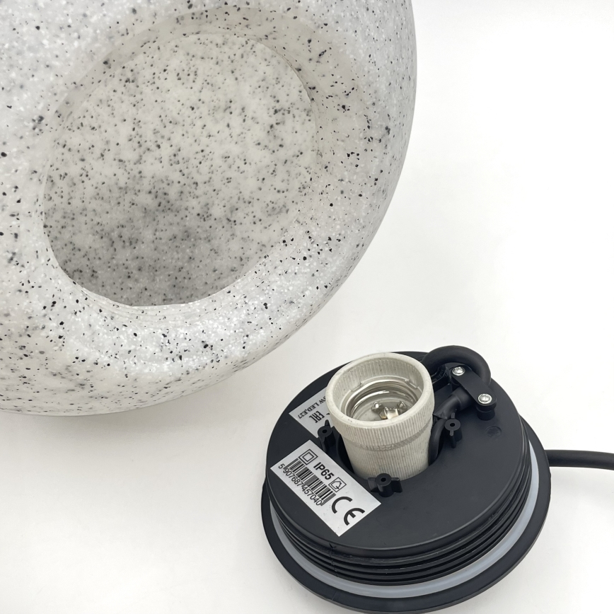 Lauko dekoratyvinis šviestuvas LUMISTONE 1xE27/15W/230V IP65 Ø 28 cm