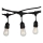Lauko girlianda STRING, 15 m — 15 × E27 lizdų, maks. 25 W, 230 V, IP54