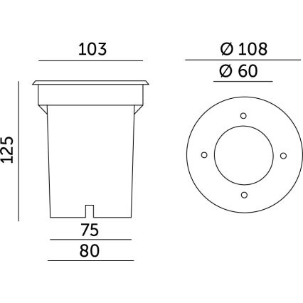 Lauko įleidžiamas šviestuvas ENTRADA2 1xGU10/50W/230V IP65