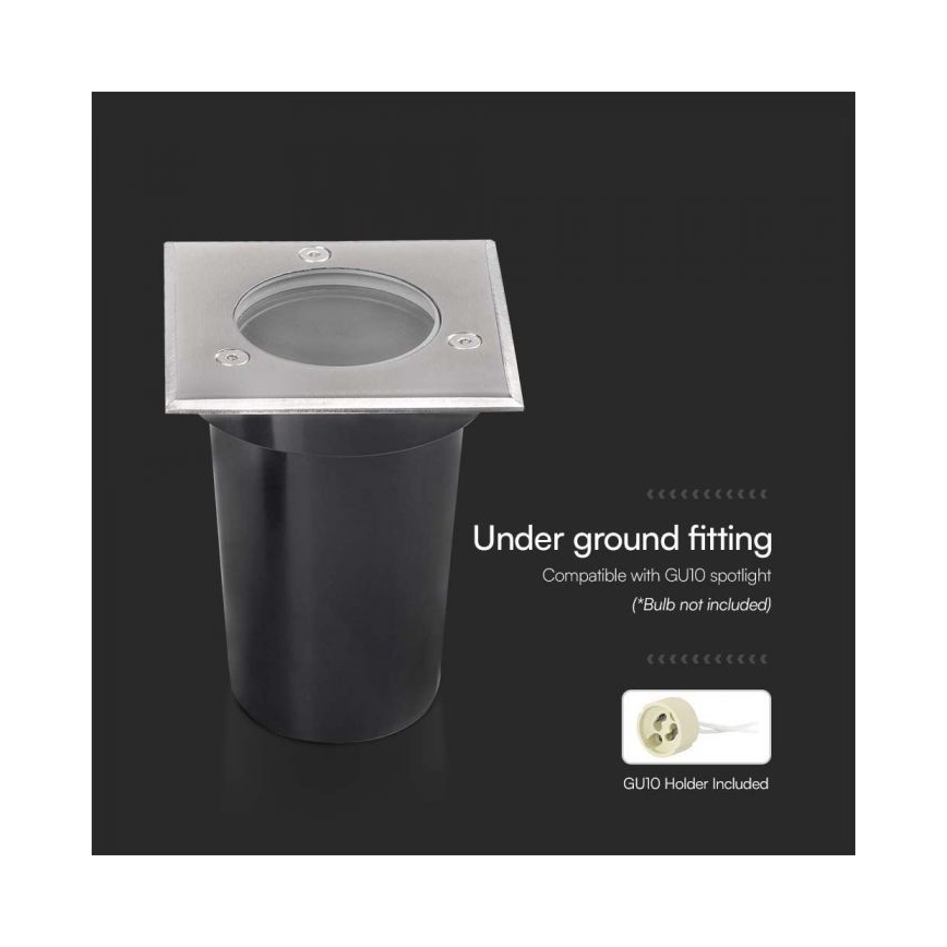 Lauko įmontuojamas šviestuvas 1xGU10/35W/230V IP67