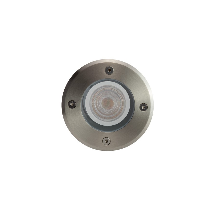 Lauko įvažiavimo šviestuvas LUKKA CONNECT 1xGU10/4W/230V IP67 matinis chromas apvalus
