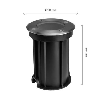 Lauko įvažiavimo šviestuvas LUKKA CONNECT 1xGU10/4W/230V IP67 matinis chromas apvalus