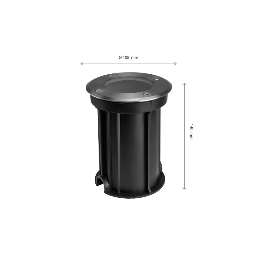 Lauko įvažiavimo šviestuvas LUKKA CONNECT 1xGU10/4W/230V IP67 matinis chromas apvalus