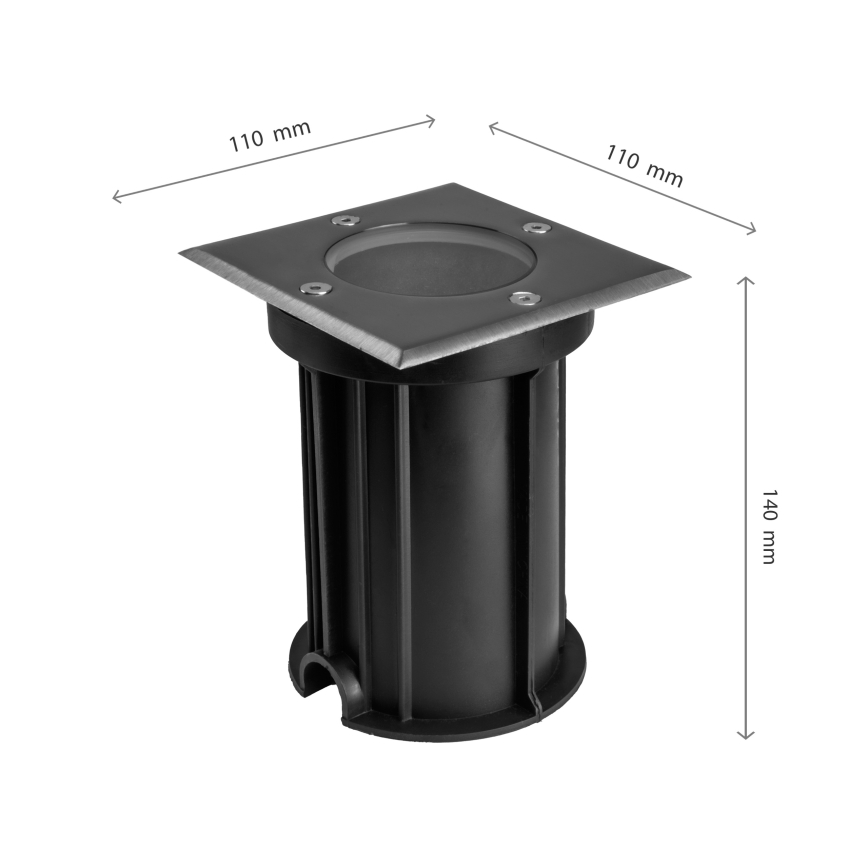 Lauko įvažiavimo šviestuvas LUKKA CONNECT 1xGU10/4W/230V IP67 matinis chromas kampinis