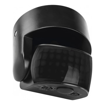 Lauko judesio ir sutemų jutiklis PIR 1200W/230V IP65 juodas