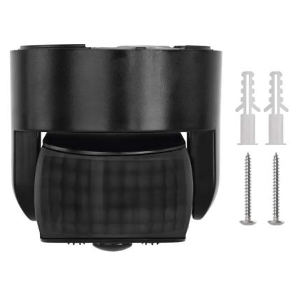 Lauko judesio ir sutemų jutiklis PIR 1200W/230V IP65 juodas