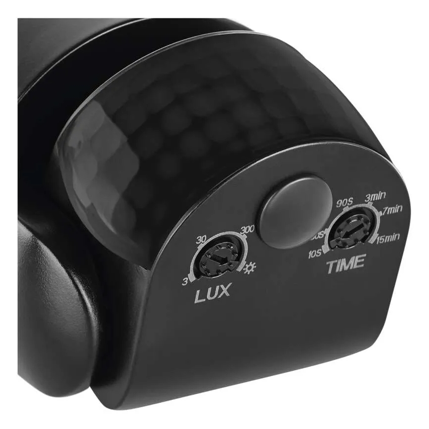 Lauko judesio ir sutemų jutiklis PIR 1200W/230V IP65 juodas