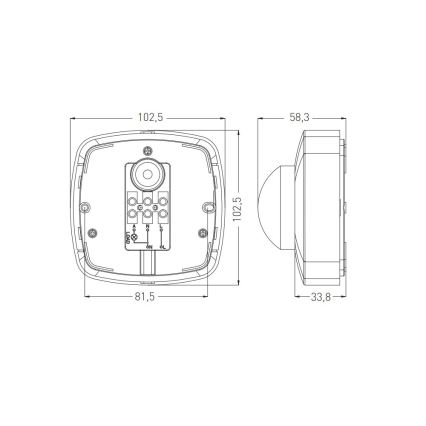 Lauko judesio jutiklis 360° IP65