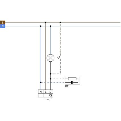 Lauko judesio jutiklis LC-CLICK 140° IP44 juoda